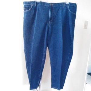 Lands End Denim Jeans 24 W/P Dark Wash Mom Jeans